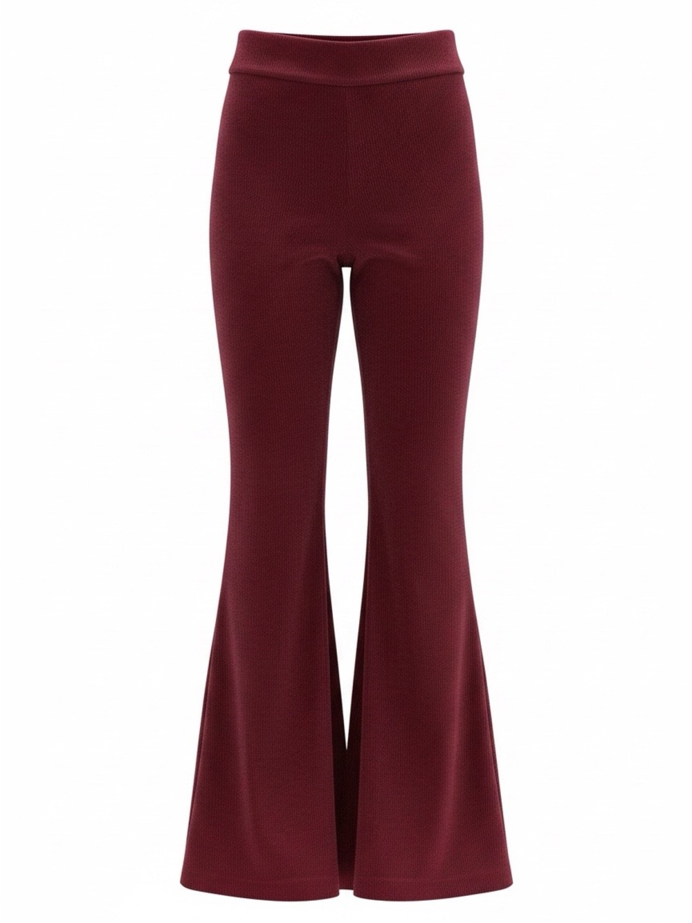 Cake Flared Ponte Pants in Burgundy •R2-002